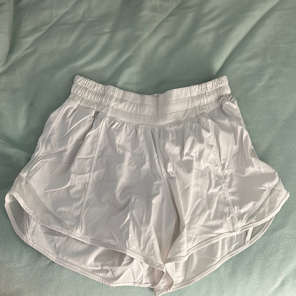 White Lululemon Hotty Hot Shorts